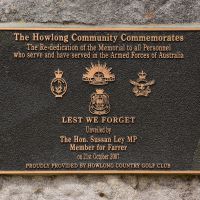 The rededication plaque
