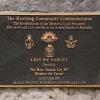 The rededication plaque