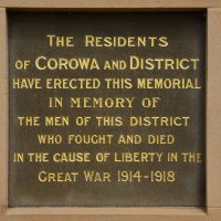 The dedication plaque