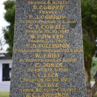 Panel one, First World War Roll of Honour