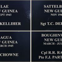 Composite image of plaques for recipients September 1943 - July 1945