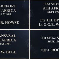 The wall also holds plaqwues for the other conflicts in which Australians have been awarded the Victoria Cross. Five of the six Australians awarded the VC during the South African (Boer) War