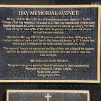 The Memorial Avenue plaque