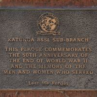 Plaque commemorating the 50th anniversary of the end of the Second World War