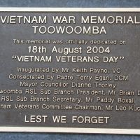 Toowoomba Vietnam War Memorial Dedication Plaque