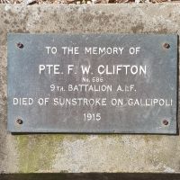 FW Clifton Memorial Plaque - Liz Williamson, 11 May 2019