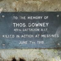 T Downey Memorial Plaque - Liz Williamson, 11 May 2019