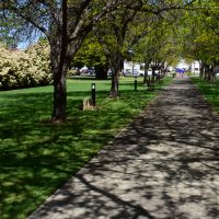 The plaque is located mid-way along the Memorial Walkway