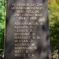 Dedication and First World War Roll of Honour 