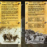 The rolls for the Korean War and the Vietnam War