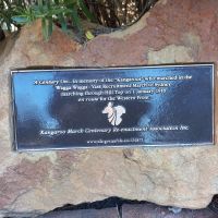 Hill Top War Memorial Hall commemorative plaque = WWI Kangaroo March through Hill Top on 1 January 1916