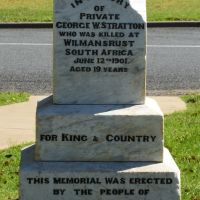 Mooroopna Boer War Memorial commemorating Private George W Stratton