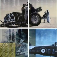 Composite image of the panels commemorating those who served during the Second World War, A-H