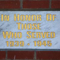 The Memorial Park commemorates those who served during the Second World War