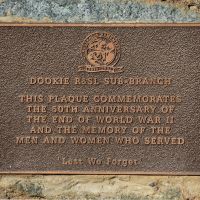 The plaque commemorating the 50th anniversary of the end of the Second World War