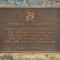 The plaque commemorating the 50th anniversary of the end of the Second World War