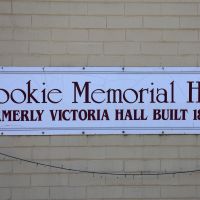 The hall signage