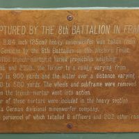 World War I Captured German Trench Mortar at Hahndorf Interpretative Plaque