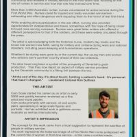 The mural artist information panel