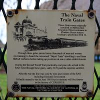 The Naval Train Gates HMAS Cerberus Interpretative Plaque
