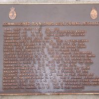 RAN Commissioned Ships Lost During World Wars I and II Hostilities Memorial Plaque 