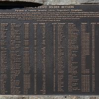 Lower plaque showing names.