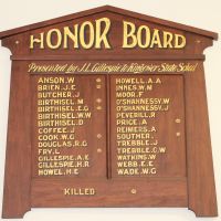 Kingower State School Honor Board