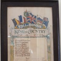 Mount Wallace Mutual Improvement Association Roll of Honour