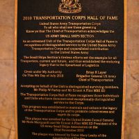 US Army World War II Small Ships Headquarters Commemorative Plaque Located in the Foyer of The Grace Hotel