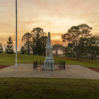 Memorial during morning golden hour - Remembrance Day, 2023