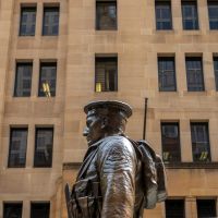 Navy statue.