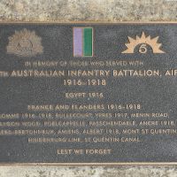 The plaque for 54th Australian Infantry Battalion