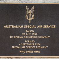 The plaque commemorating the Special Air Service Regiment