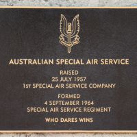 The plaque commemorating the Special Air Service Regiment