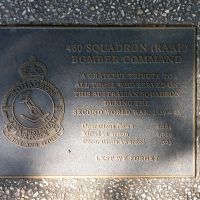 The plaque commemorating 460 Squadron (RAAF) Bomber Command