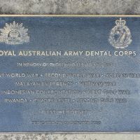 The plaque commemorating the Royal Australian Army Dental Corps