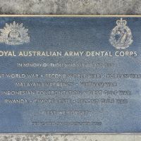 The plaque commemorating the Royal Australian Army Dental Corps