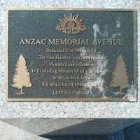 The dedication plaque on the cairn