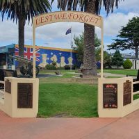 Conflict plaques have been added to the fence around the park