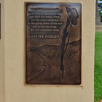 The plaque bearing The Ode