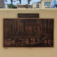 The plaque commemorating the First World War