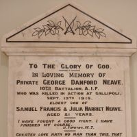  Pte George Danford Neave Memorial (St Columba Anglican Church)