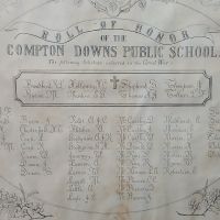 Compton Downs Public School Roll of Honor 