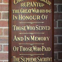 Church of St Phillip Rupanyup Honour Roll