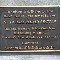 No 13 RAAF Radar Station Plaque