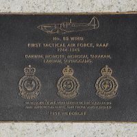 The plaque commemorating No 80 Wing First Tactical Air Force of the Royal Australian Air Force