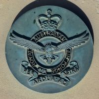 The Royal Australian Air Force emblem on the National Service Memorial