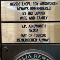 One of the 15,600 plaques contained within the Memorial: Rat of Tobruk