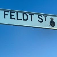 Brisbane City Council Streets of Remembrance street sign Eric Feldt