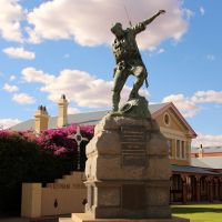 Broken Hill War Memorial with Vietnam War Memorial in the Background